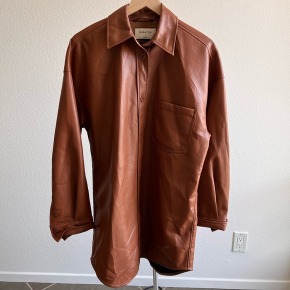 Aritzia Babaton Pelli Blouse Vegan 
